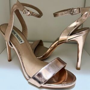 Steve Madden Rose Gold Metallic Heels